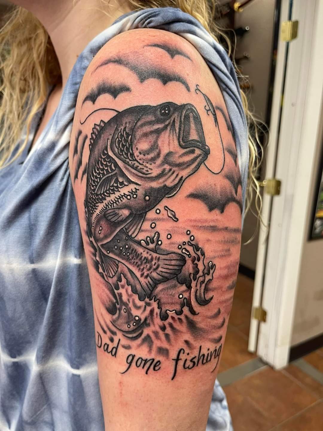 fishing memorial tattoo